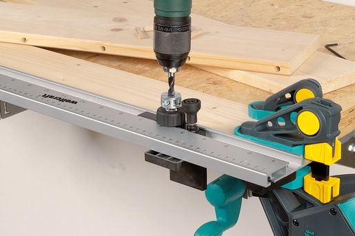 wolfcraft GmbH 4650000, Jig til dyvel, Rustfritt stål, 1,2 cm, 4 cm, 60 cm, 8, 5, 6, 10