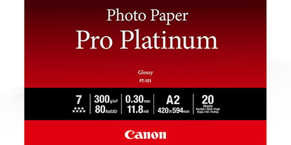 Canon 2768B067, Korkea kiilto, 300 g/m², A2, Valkoinen, 20 arkkia