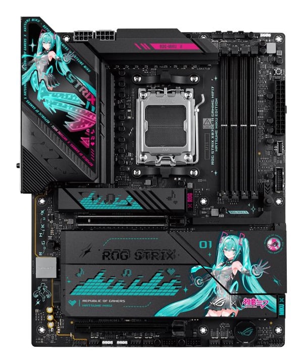 ASUS ROG STRIX X870E-H GAMING WIFI7-emolevy AM5 DDR5, Hatsune Miku Edition