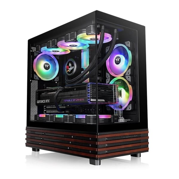 Thermaltake View 270 Plus WS ARGB - Mid tower - utökad ATX - genomskinlig sidopanel (härdat glas) - ingen strömförsörjning (PS2) - svart - USB/ljud