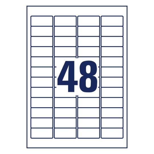 Laseretikett Avery L4778 vit 45,7x21,2 (förpackning med 960 etiketter)