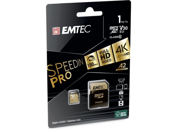 EMTEC SpeedIN' PRO microSDXC-minnekort 1 TB UHS-I U3 V30 A2