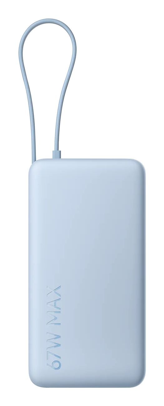 Xiaomi PB2067 - Strømbank - integrated cable - 20000 mAh - 74.37 Wh - 67 watt - 3.25 A - Fast Charge, QC 2.0, QC 3.0, QC 3.5, PD 2.0, Power Deliver...