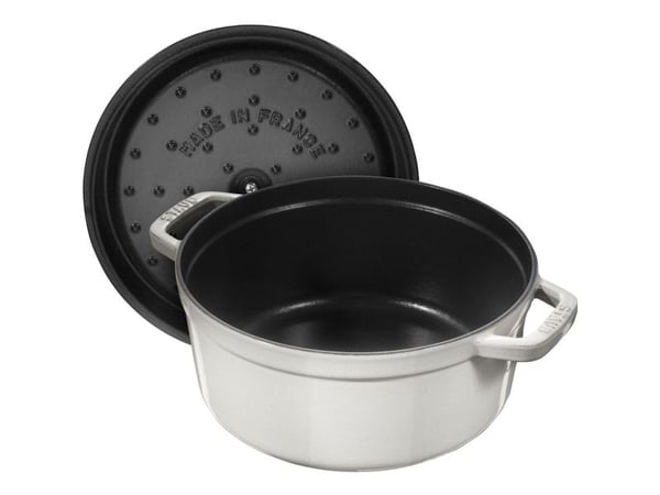 ZWILLING STAUB LA COCOTTE, Uunivuoka, Pyöreä, valurauta, 5 henkilö(t), Keraaminen, Kaasu, Halogeeni, Induktio, Sinetöity levy, Valkoinen