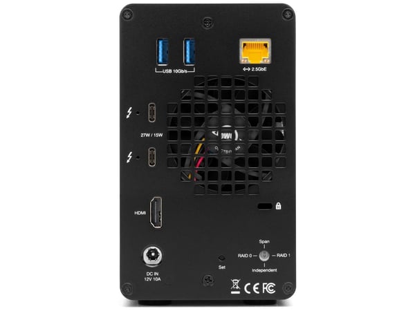 OWC TB3GM000H12, Langallinen, Thunderbolt 3, musta, SD, HDD, 2.5,3.5"