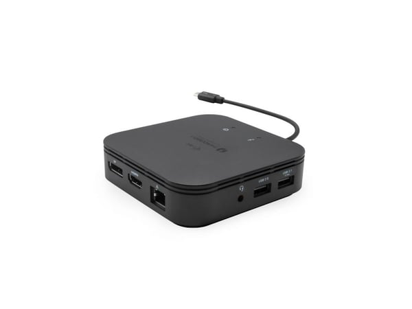 i-Tec Thunderbolt 3 Travel Dock Dual 4K Display + Power Delivery 60W - Dokkingstasjon - USB-C 3.1 / Thunderbolt 3 - HDMI, DP - 1GbE