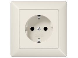 JUNG AS 1520, CEE 7/3, Elfenben, Duroplast, 250 V, 16 A