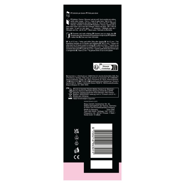 Braun Silkpil 5 Wet & Dry -epilaattori, Flamingo Pink