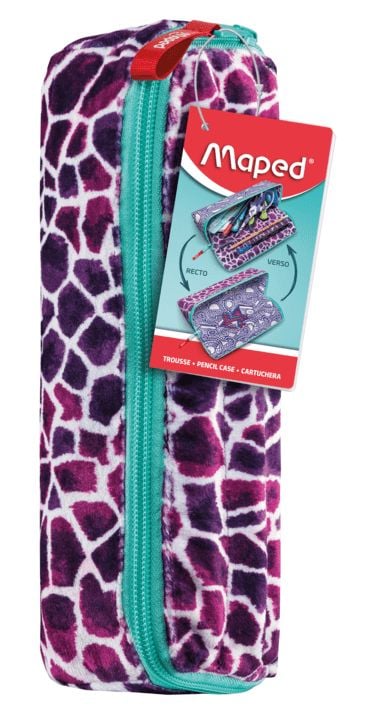 Maped 931906, Mjukt pennfack, Polyester, Rosa, Mönstrad, 300 D, Dragkedja