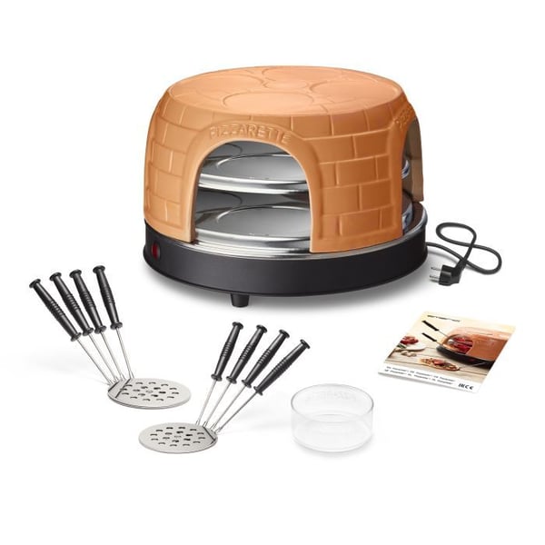 Emerio PO-116124, 8 pizzaer, svart, oransje, 1500 W, 4,5 kg, 385 mm, 385 mm