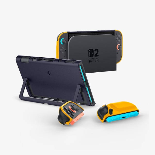 Spigen Nano Pop, Etui, Nintendo, Marineblå, Gult, Polykarbonat (PC), Nintendo Switch 2, Fallsikker, Ripebestandig