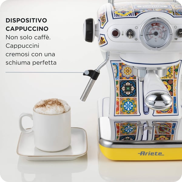 Ariete 13891P Positano espressokeitin 850 W 0,9 l, sininen ja keltainen