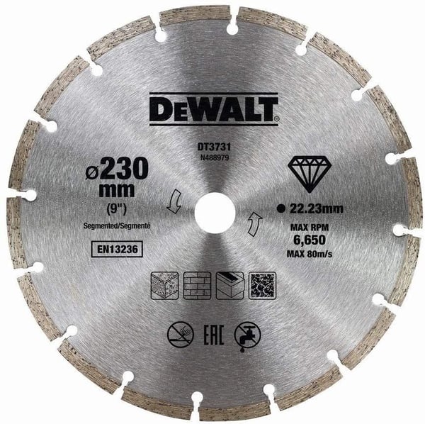 DeWALT DT3731 - Timanttinen leikkuukiekko - betonille, muuraukselle - 230 mm
