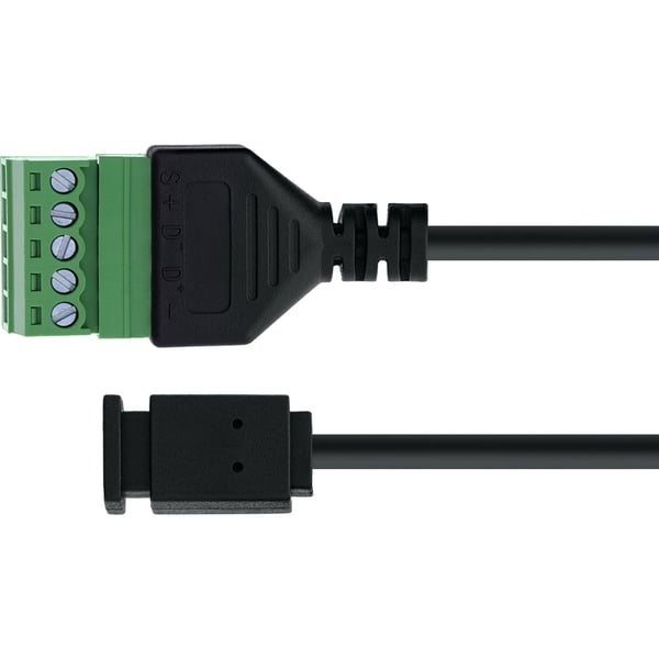 InLine Mini USB-uttag till kopplingsplint - 5-polig - med kabel (92504D)