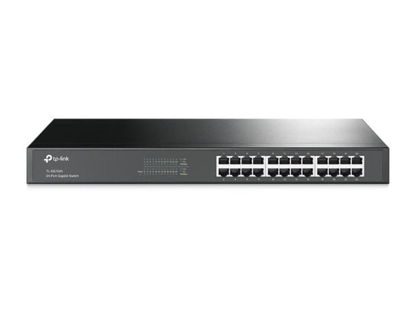 TP-Link TL-SG1024, Hallitsematon, Gigabit Ethernet (10/100/1000), Täysin kaksipuolinen, Telineasennus, 1U