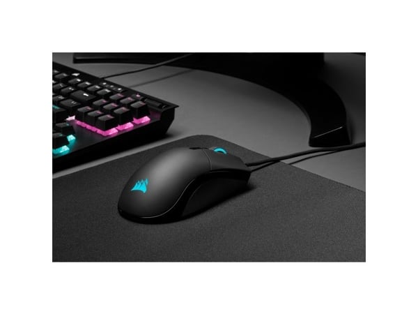 Corsair Sabre RGB Pro Champion Series - Mus - Optisk - 6 knapper - kabling - USB - Sort