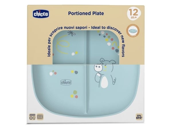 Chicco 00016003250000, Småbarnstallerken, Blå, Gutt/Jente, 1 år, 168 g, 210 mm