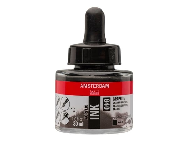 Amsterdam Acrylic Ink Bottle 30 ml Graphite 840
