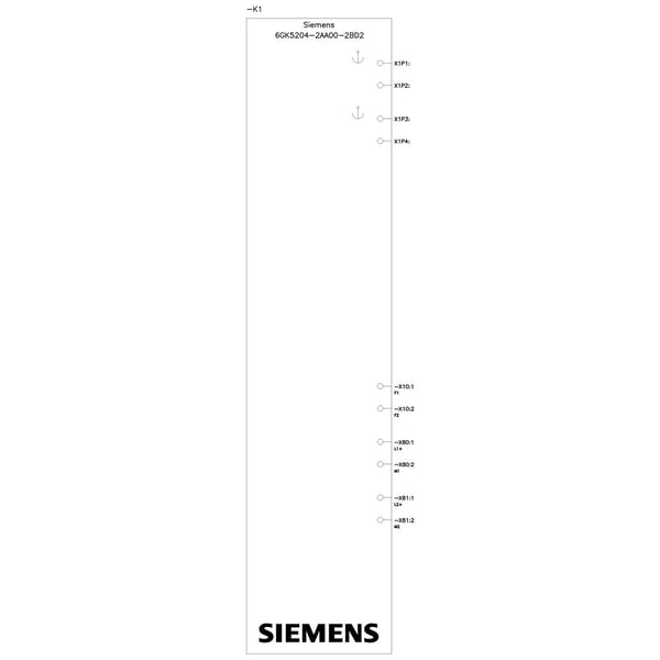 Siemens 6GK5204-2AA00-2BD2 Industrial Ethernet -kytkin 6GK52042AA002BD2 10 / 100 MBit/s