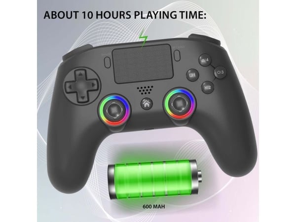 Subsonic SA5716-1, Gamepad, PC, PlayStation 5, D-måtte, Hjemknap, Knappen Indstillinger, Knappen Del, Analog/digital, Flerfarvet, Trådløs