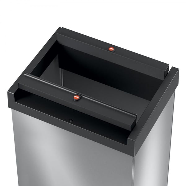 Hailo Big-Box Swing L 0840-121 Jäteastia 35 l Teräslevy (S x K x S) 339 x 545 x 260 mm Hopea, Musta Itsesulkeutuva kierrekansi 1 kpl