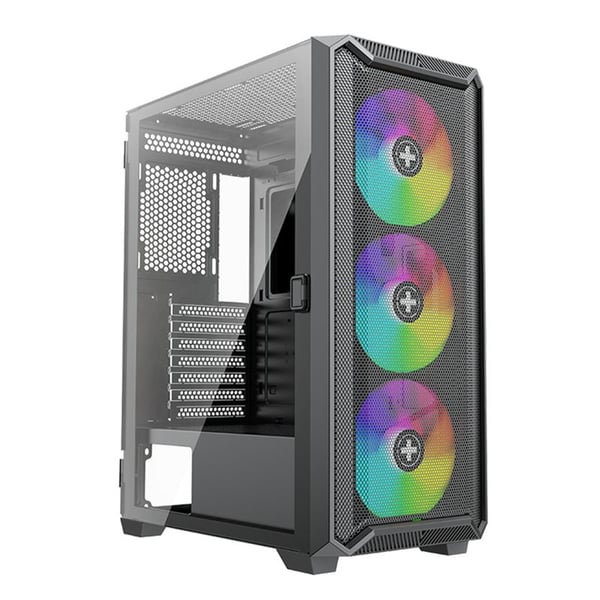Xilence XILENT BLADE II X613 midtower-datorchassi ATX, svart, härdat glas