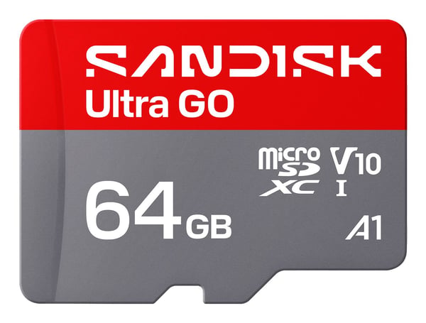 SanDisk Ultra GO - Flashminnekort - 64 GB - A1 / UHS-I U1 / Class10 - microSDXC UHS-I