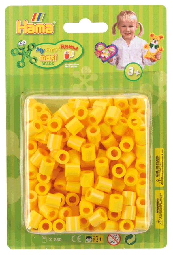 Hama Beads 8503, Keltainen, Putkihelmi, 250 kpl