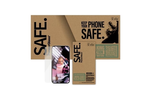 PanzerGlass SAFE. iPhone 16e/14/13/13 Pro skjermbeskytter Ultra-Wide Fit
