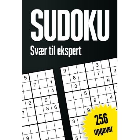 Sudoku - Vanskegrad fra vanskelig til ekspert, 256 oppgaver