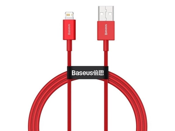 Baseus Kabel USB-C do Lightning Superior Series, 20W, PD, 2m (czarny), 2 m, USB A, USB C/Lightning, Punainen