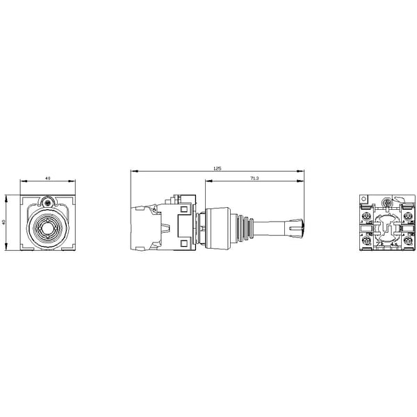Siemens 3SU1150-7AC88-1NA0, IP65, IP67, 106 mm, 142 mm, 45 mm, 163 g
