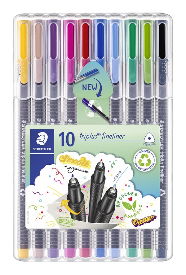 STAEDTLER triplus 334 SB4 fineliner 0,3 mm, 4-pk