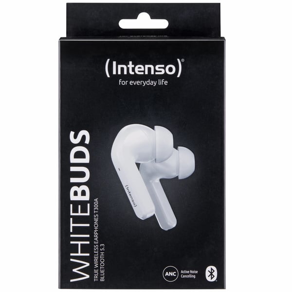 Intenso Buds T302A täysin langattomat ANC-nappikuulokkeet, valkoinen