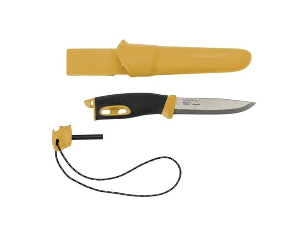 Morakniv Companion Spark, Camper/scout, Drop point -terä, Ruostumaton teräs, Keltainen, 1 työkalua, 22,3 cm Morakniv Companion Spark, Camper/scout, Drop point -terä, Ruostumaton teräs, Keltainen, 1 työkalua, 22,3 cm