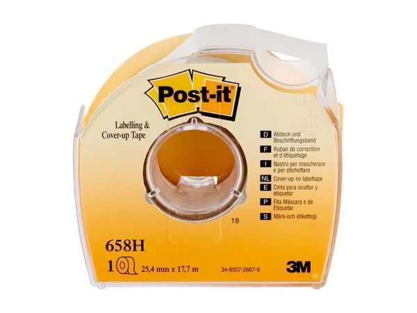 Korrigeringstejp 3M Post-it med dispenser 25 mm x 17 m vit