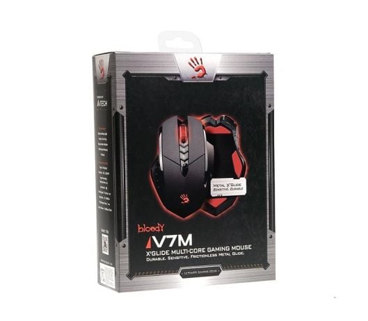 A4Tech Bloody V7m - Mus - optisk - 8 knappar - kabelansluten - USB