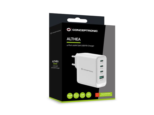 Conceptronic ALTHEA22W100, Innendørs, AC, 20 V, Hvit