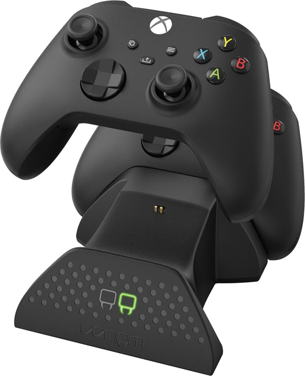 Venom Twin Docking Station - Opladningsstander + batteri 2 x - NiMH - 850 mAh - 3 output-stikforbindelser (USB, 2 x dock-stikforbindelser) - på kab...