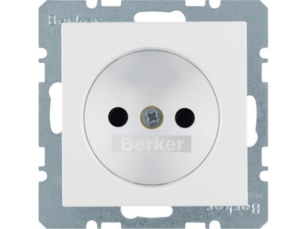 Berker pistorasia Schuko ilman maadoitusta S./B. valkoinen