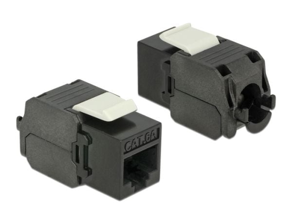 DeLOCK Keystone-moduuli - modulaarinen sisäkkäin - RJ-45 - musta