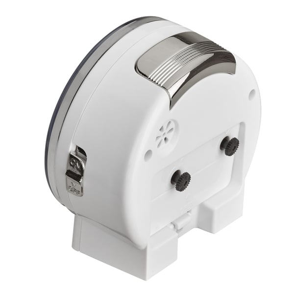 TFA-Dostmann 60.1037.02, Quartz vekkerklokke, Rund, Hvit, Innendørs, Voksen, Batteri