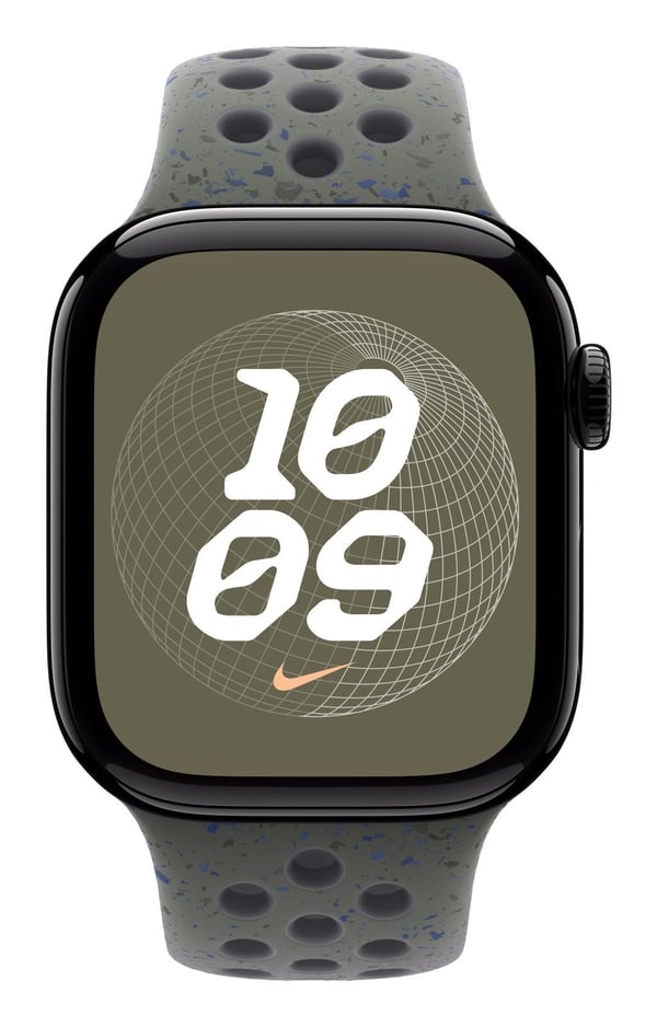 Apple Nike - Band för smart klocka - 40mm - storlek M/L - cargo-khaki - för Watch Hermès Series 12, Hermès Series 9, SE 3, Series 10, Series 11, Se...