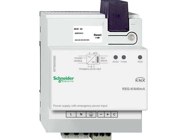 KNX-kiinnike. DIN 640MA/hätäkytkin