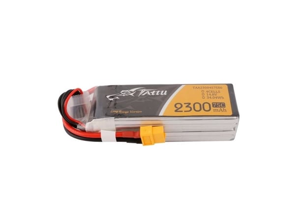 Tattu TAA23004S75X6, 2300 mAh, Lithium Polymer (LiPo), 14,8 V, Sort, Rød, Hvit, Gult, 1 stykker, Høy