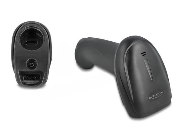 Delock - Streckkodsskanner - handhållen - 30 skanning/sek - avkodad - Bluetooth 4.0, USB-C, RF(2.4 GHz)