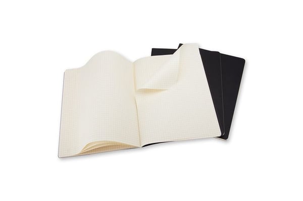 Cahier Journal Squared XL Musta 3-pack 3-pack
