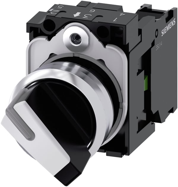 Siemens 3SU1150-2BF60-1BA0, Metall, IP67, IP69K, Svart, Metallisk, 104 g, 50 mm, 100 mm