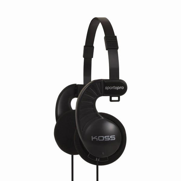 Koss SportaPro - Hörlurar - på örat - kabelansluten - 3,5 mm kontakt - grå