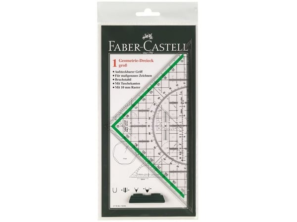 FABER-CASTELL geometri trekant stor med håndtak 20 cm